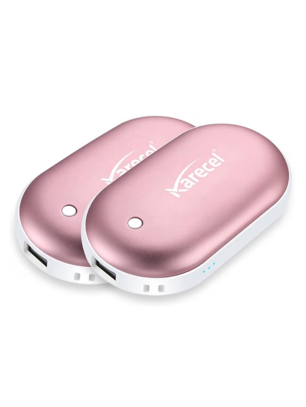 Rechargeable hand warmer 2 pack 10400 mah double side heat electric hand warmer